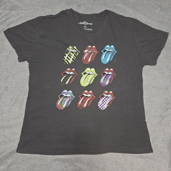 Rolling Stones Women's T-shirt Multi-colored Logos Size XXL - Picture 2 of 6